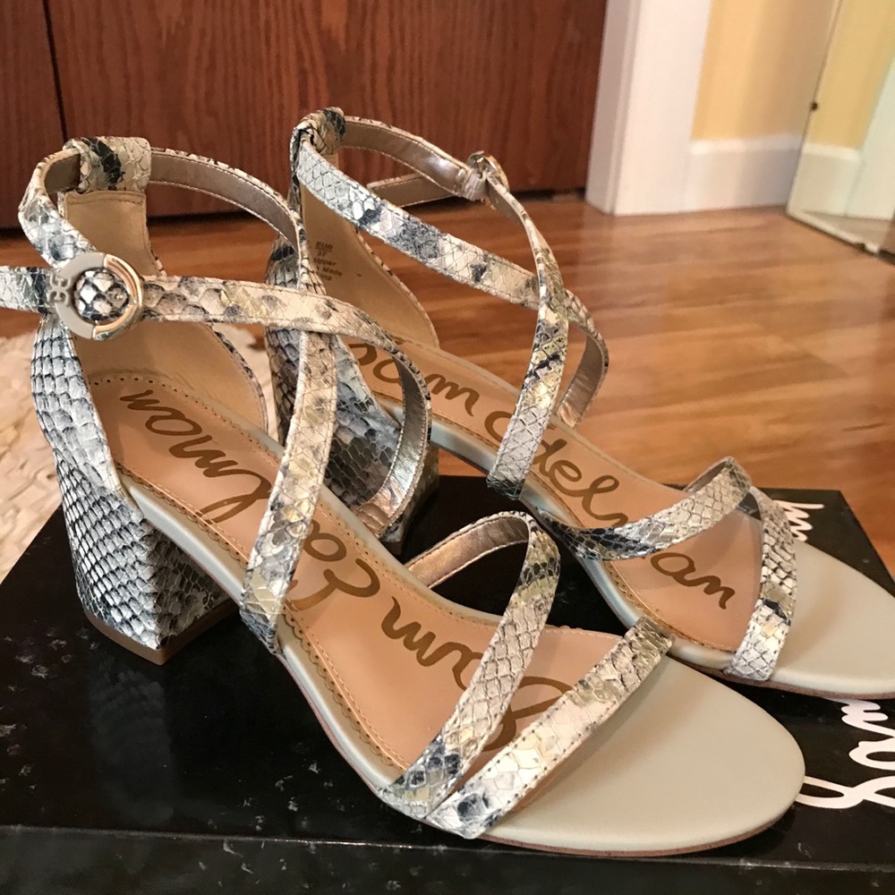 Sam Edelman snake embossed sandals Stacie